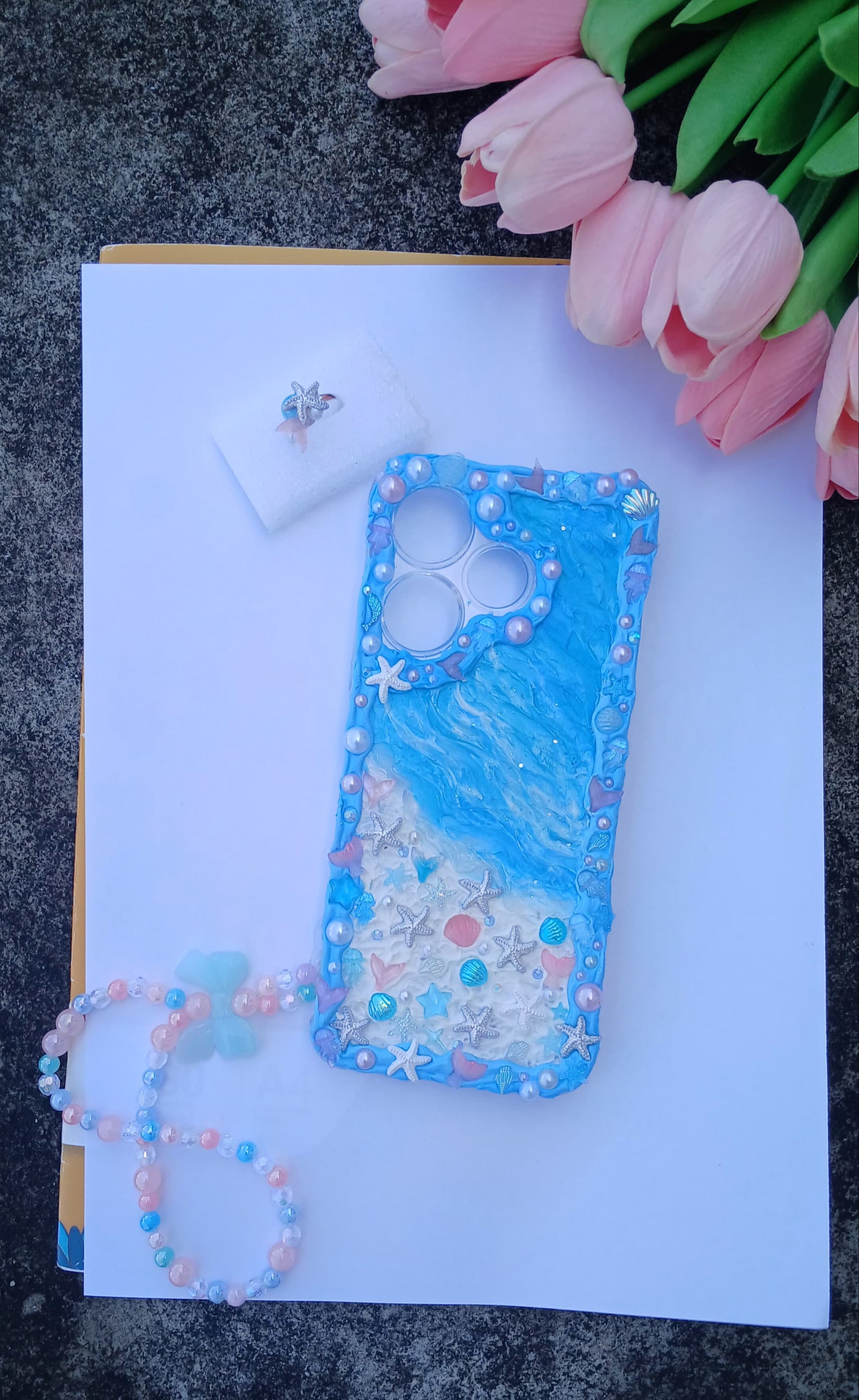 Ocean-Inspired Phone Case – Beach & Starfish Theme