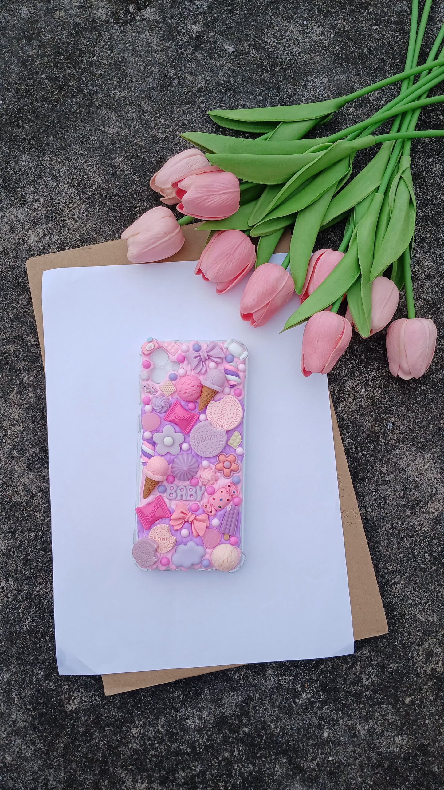 Pastel Delight Phone Case β Kawaii Ice Cream & Biscuit Fantasy
