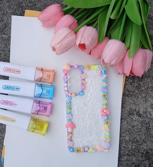 Whimsy Garden Border Phone Case – Pastel Cottagecore Delight