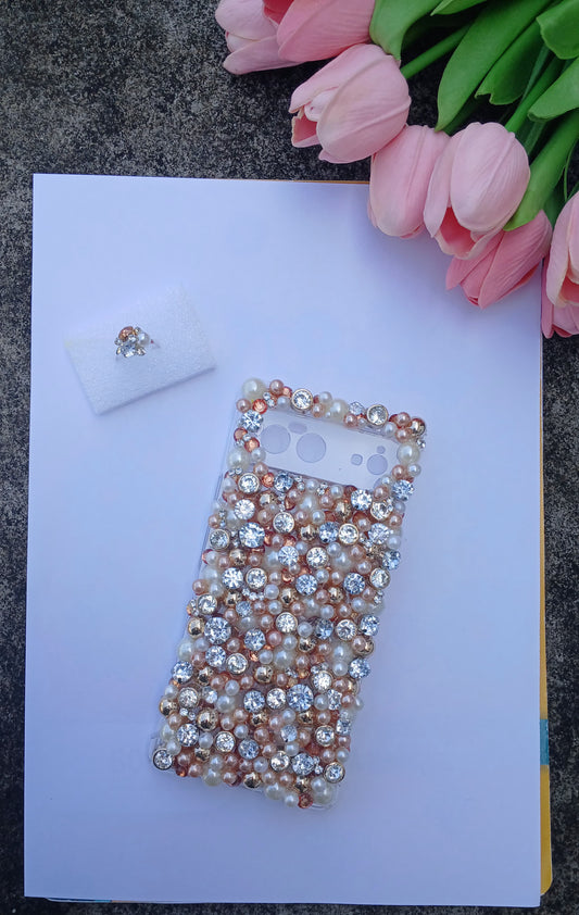 Luxe Pearl & Crystal Bling Phone Case