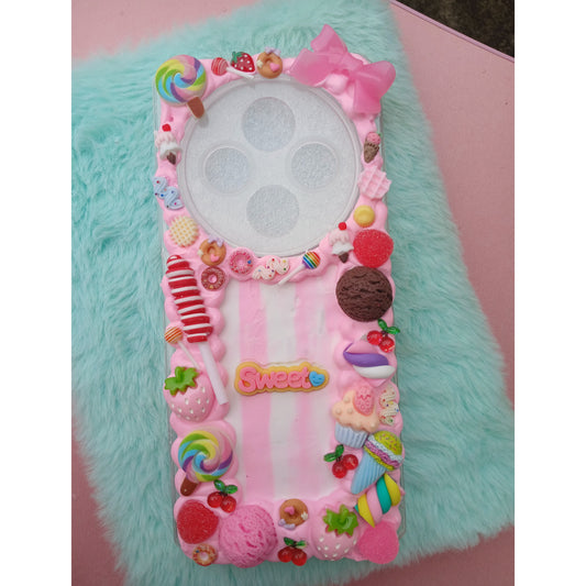 Sweet Candy Kawaii Phone Case – Handmade Decoden Dessert Design
