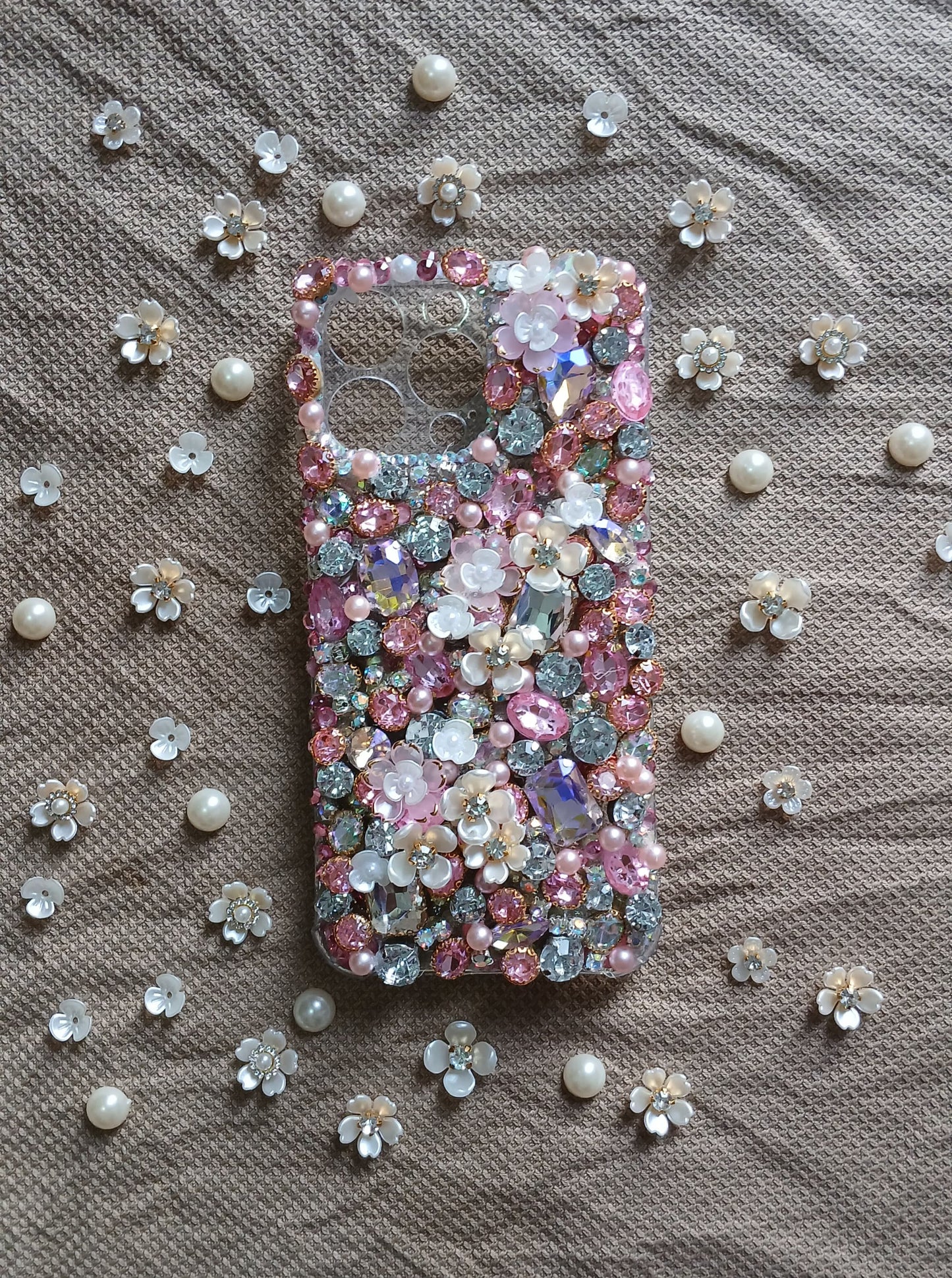 Luxury Floral Crystal Bling Phone Case