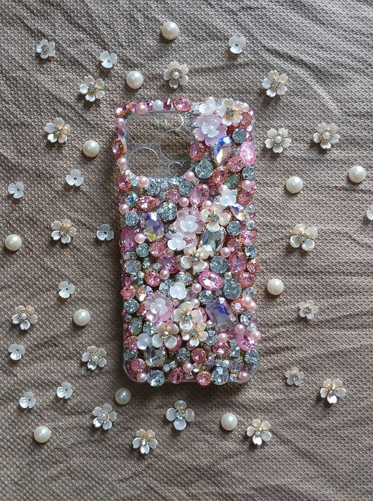 Luxury Floral Crystal Bling Phone Case