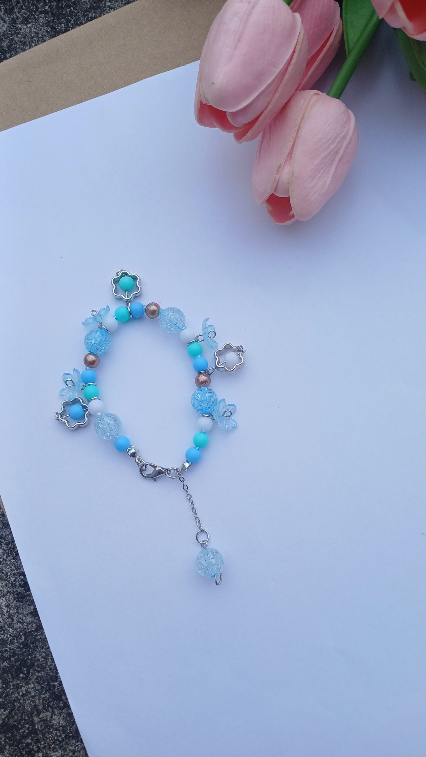 Blue Blossom Charm Bracelet