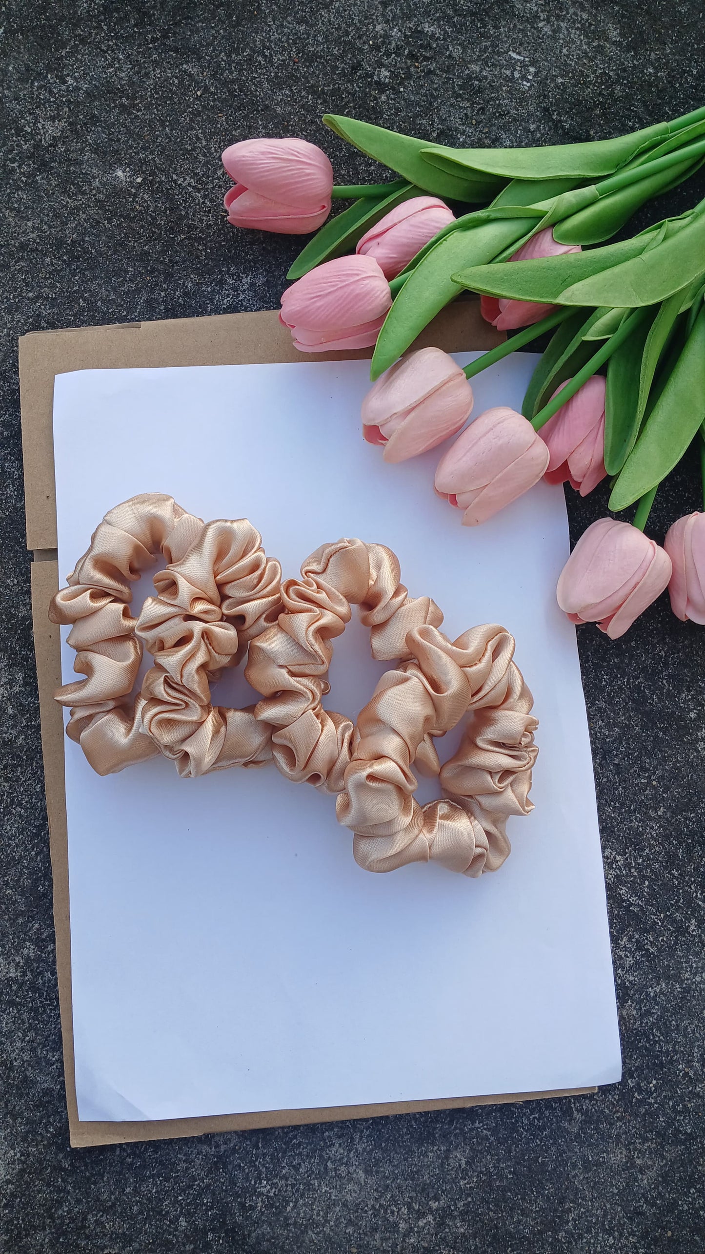 Personalized Bridesmaid Satin Scrunchies – Custom Name Favors(1 piece)