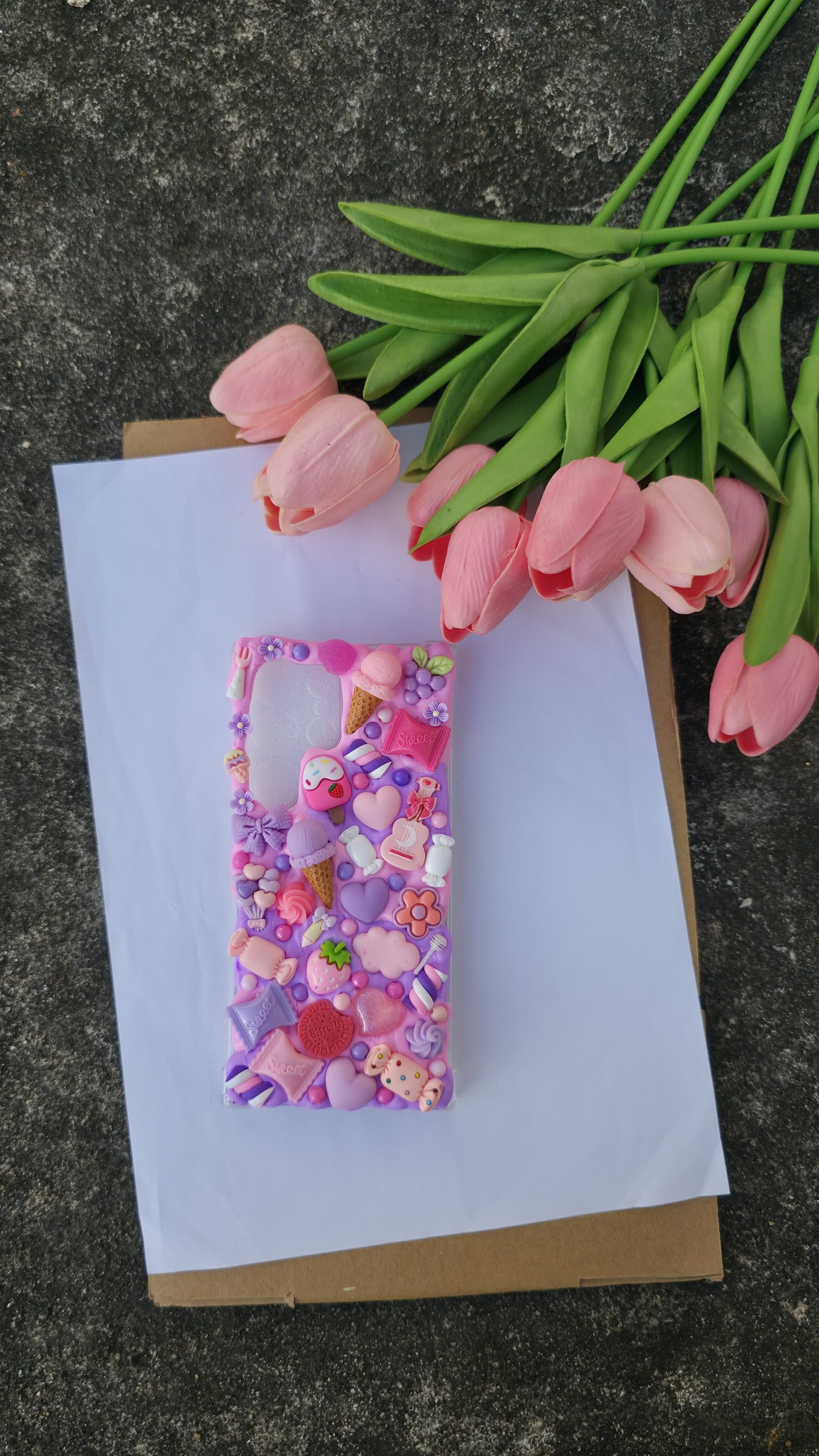 Lavender Sweetheart Decoden Phone Case