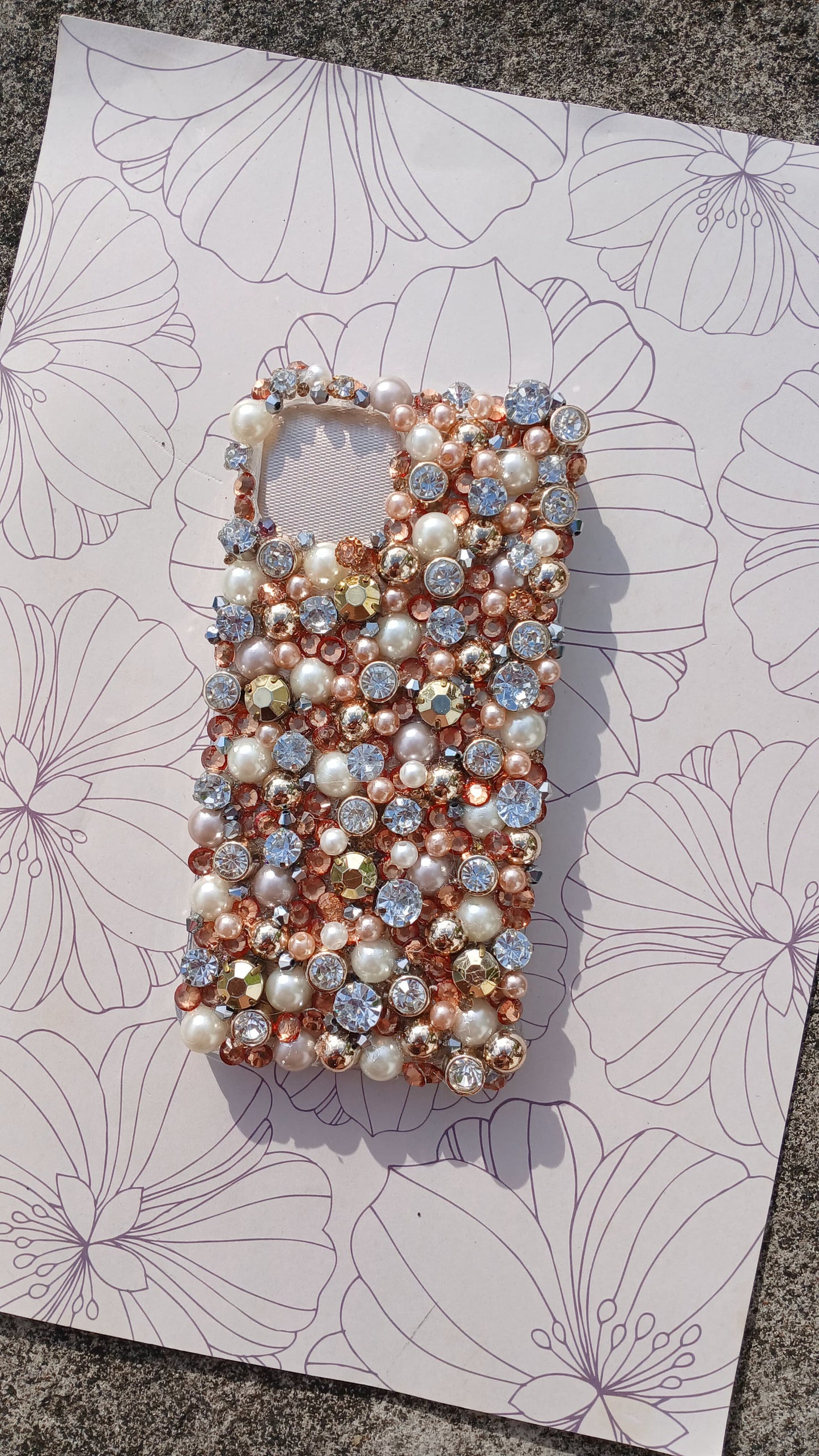Luxe Pearl & Crystal Bling Phone Case